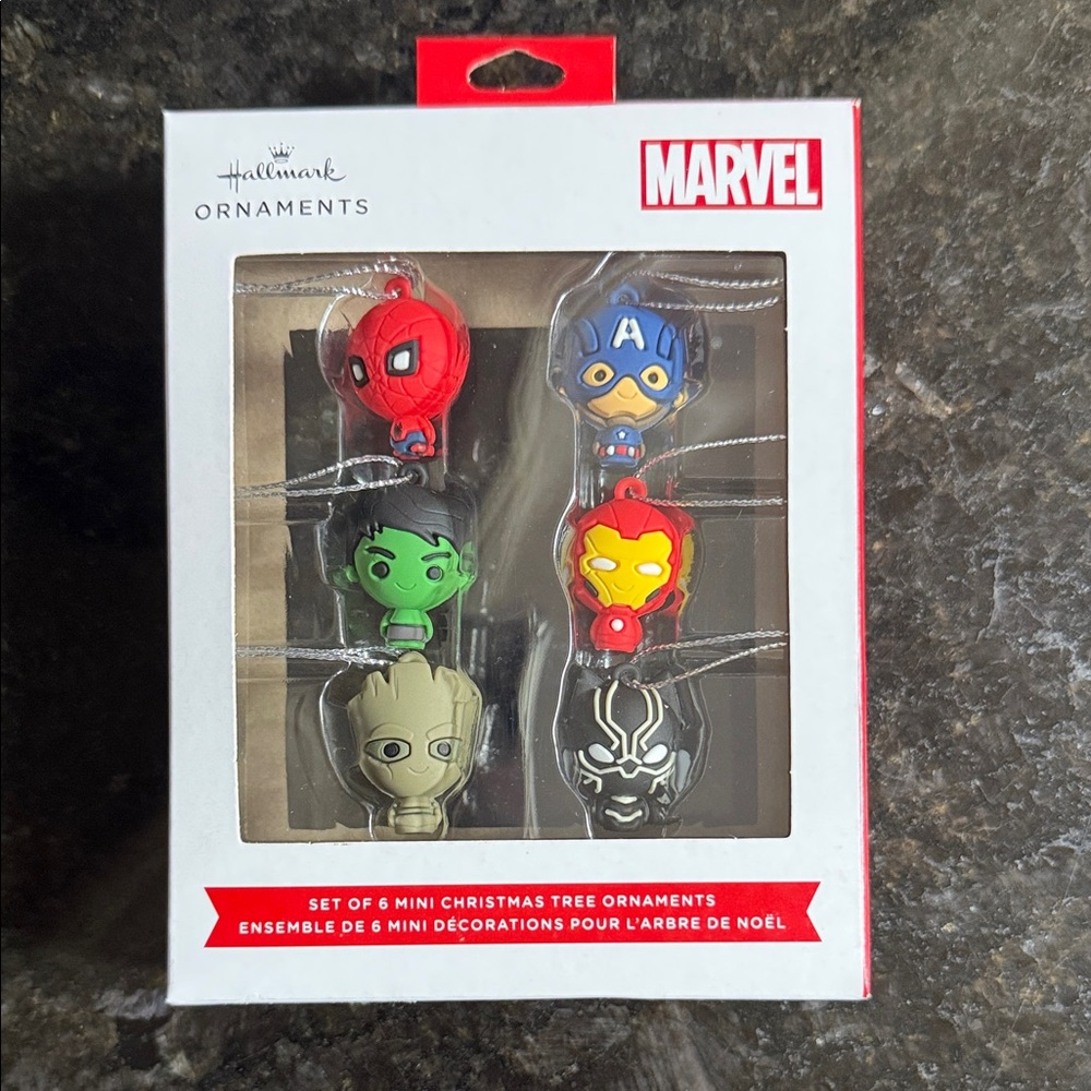 Hallmark Ornaments Disney
Marvel 6 Mini  NEW!